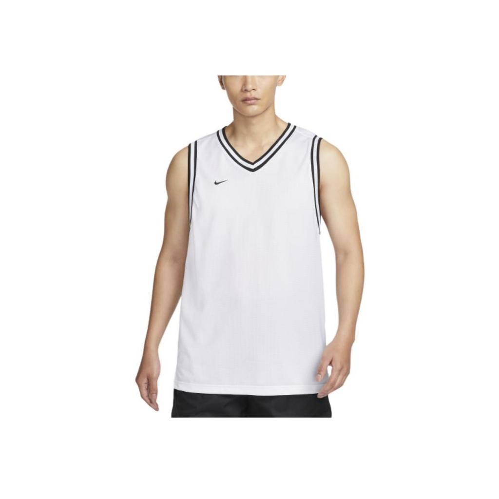 Nike Solid Color Outdoor Casual Sports V-Neck Sleeveless T-Shirt Men Tops White FQ3708-100