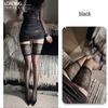 Camellia Black Silk Lace Thigh Highs - Ultra-thin, Sexy Aurora Stockings