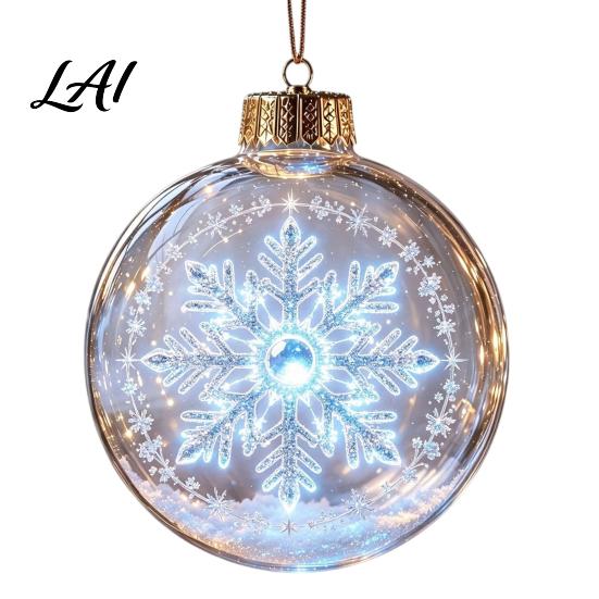 Festive Party Decorations Glowing Christmas Story Ornament Light‑Up Mini Holiday Scene Hanging Ball with Warm Tree Ornaments LED Light Clear