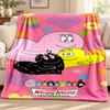 Barbapapa blanket Flannel Blanket Soft Cozy Plush Throw for Sofa Bed Lightweight Home Decoration Outdoor camping