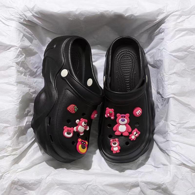 Women's 2025 Summer EVA Platform Clog Slippers - Height-Enhancing, Anti-Slip Beach Sandals