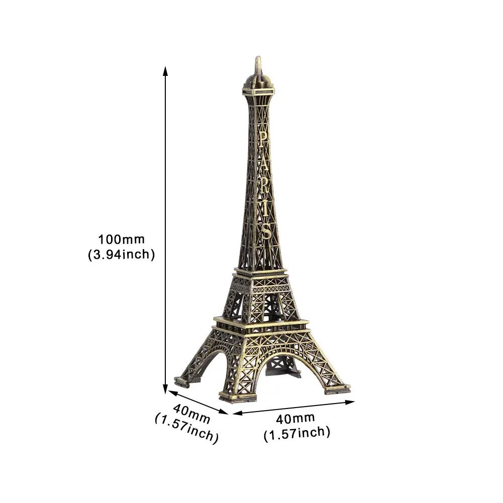 

Париж Эффиэль Башня фигурки статуи Модель здания Мода Романтический Ретро Бронзовая Скульптура Домашний Рабочий Стол Металлический Декоративный Орнамент