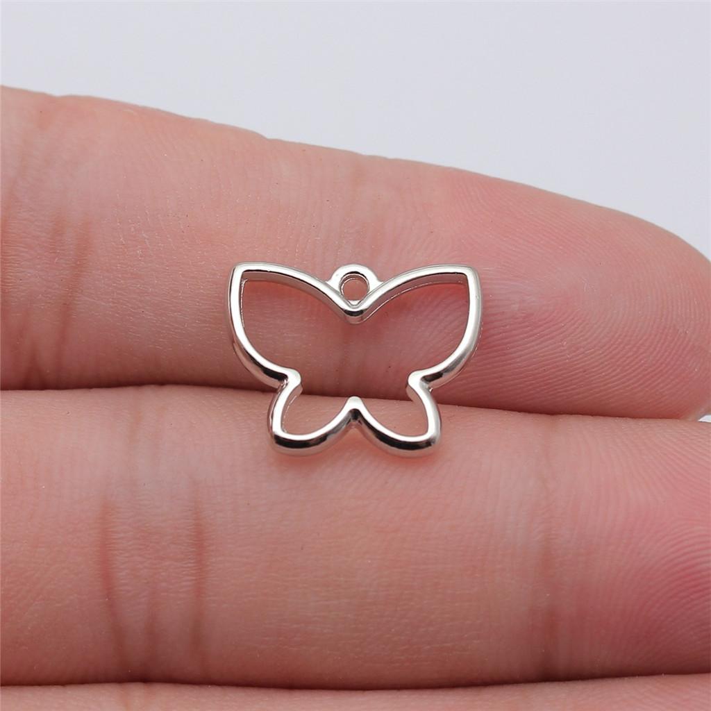 Charms Small Butterfly Pendants Wedding Jewelry Findings ZC114