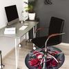 1pc Office Carpet Chair Mats Heart with Crown and Roses Perfect for Decorating Office Chairs, Living Rooms, Or Bedrooms