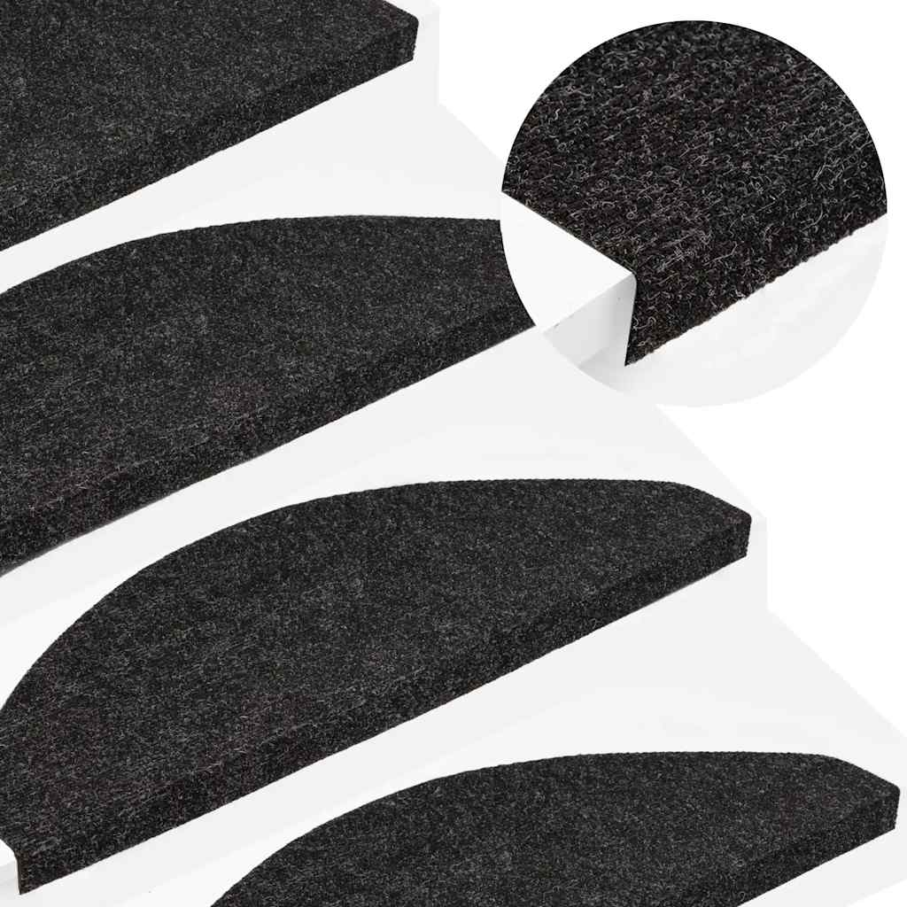 Self Adhesive Stair Treads 20 pcs Black 56 x 17 x 3 cm