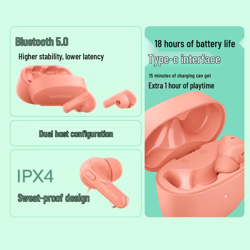 Philips TAT2206 True Wireless Bluetooth-Ohrhörer