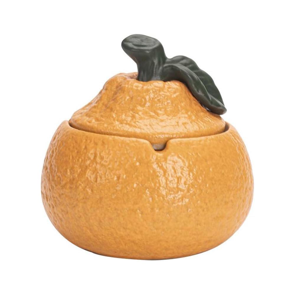 Orange Ashtray Windproof Dustproof Household Desk Tea Table Office Large Capacity Modern Minimalist Style Ceramic Material