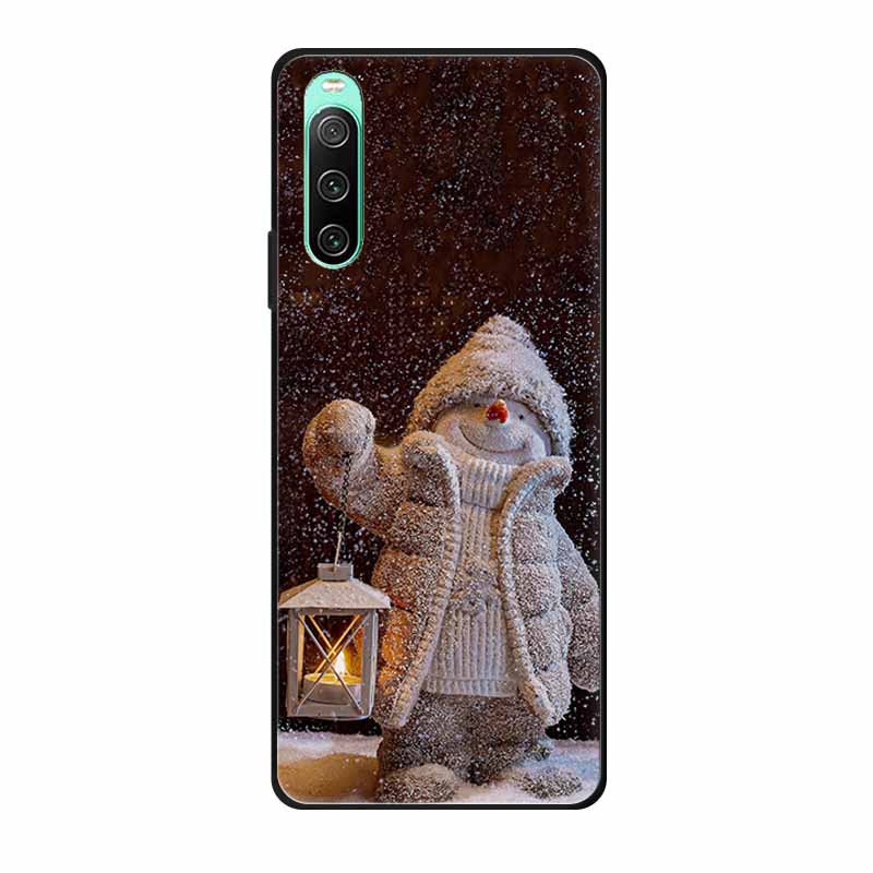 Christmas Phone Cases For Sony Xperia 10 IV Cases Soft TPU Silicone Santa Santa Claus Covers For Xperia 10 IV Cover Bumper Funda