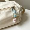 Ciondolo Borsa Gatto 3D Design Fiocco Resina Portachiavi con Moschettone Metallico Leggero Portachiavi Ragazza Ornamento da Appendere