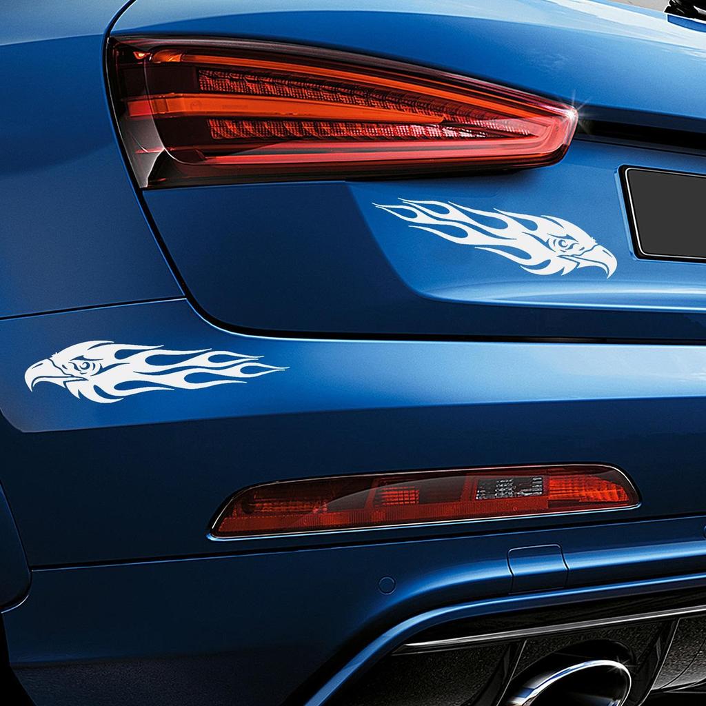 Generic Motorcycle Eagle Decal, Eagle Car Sticker | 2 Car Decals, Flame Eagle Stickers, Motorcycle Decals, SUV Motorcycle Car Decals