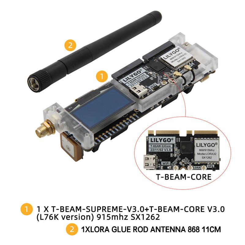 1Set Wifi Bluetooth Wwireless Module Lilygo® T-Beam Esp32-S3+Lora+Gps+Oled+Imu+Pmu Development Board