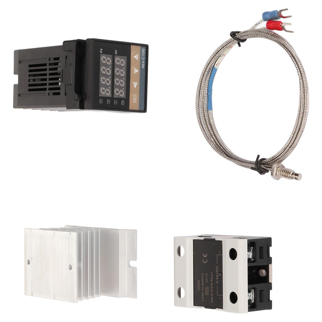 Cyfrowy termostat PID Dokładny regulator temperatury z termoparą K Radiator Przekaźnik półprzewodnikowy dla gospodarstwa