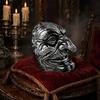 Accessoire d'Halloween Masque de Clown Vintage, Accessoire Effrayant Or Argent Atmosphère Sombre Masque de Fête pour Fête, Costume de Mascarade Effrayant Hanté