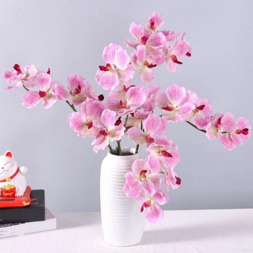 Plastic Phalaenopsis Branch Moisturizing Simulation Flower Artificial Vanda Orchid Home Decor