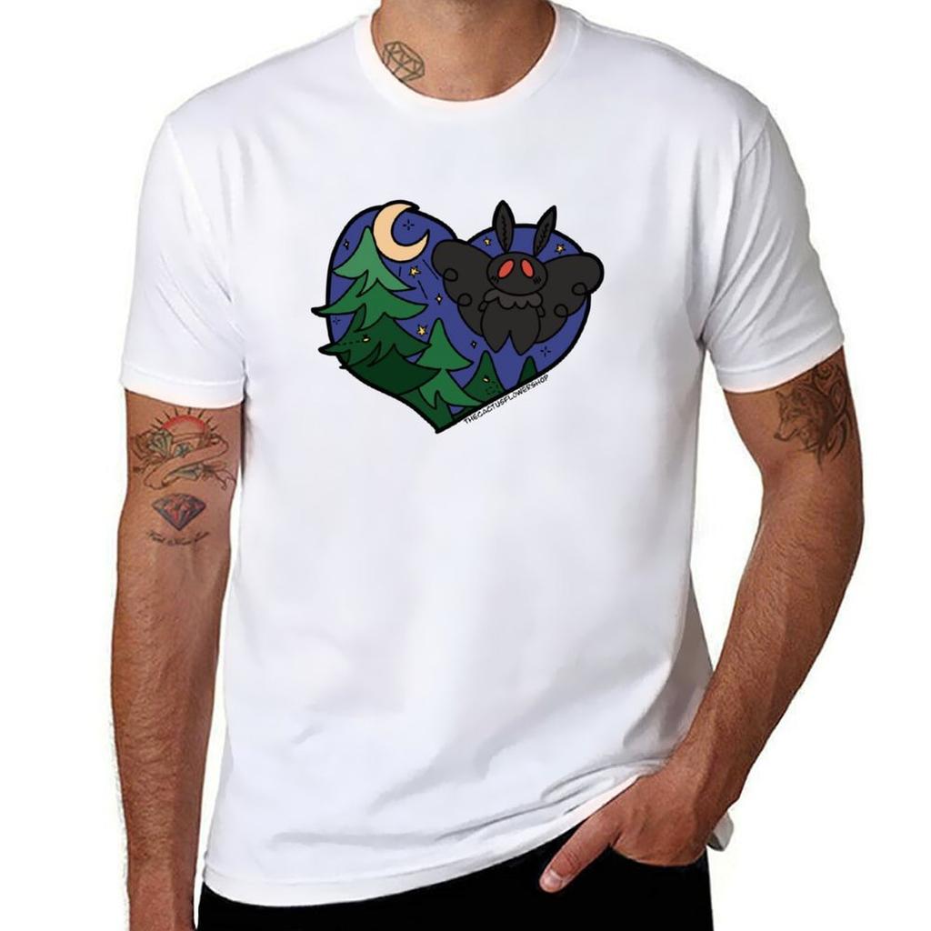Heart Of Mothman TShirt Summer Holiday Casual Tee