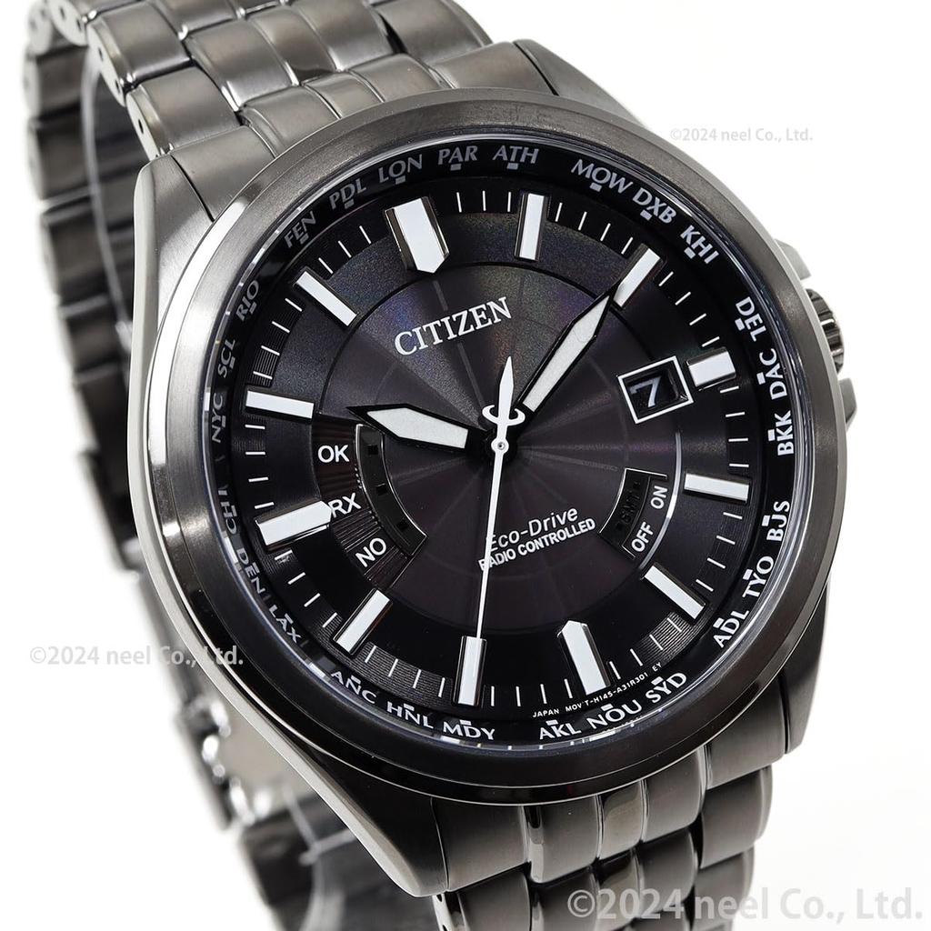 Citizen COLLECTION NIGHT COLOR EDITION Black CB0294-54E Men's Watch, Light-Powered Eco-Drive, Radio-Controlled, Waterproof,