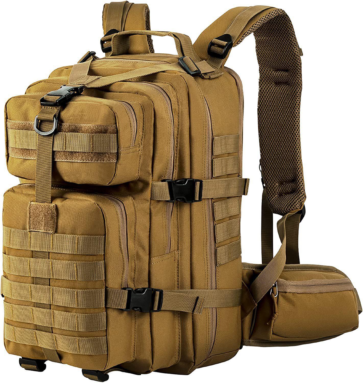 

Тактичний рюкзак для активного відпочинку Yuebao зі світловідбиваючою стрічкою та ізоляційним шаром 20-35L хакі