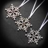 Snowflake Christmas Ornaments with Personalized Photo Projection Elegant Hanging Pendant Fun Holiday Christmas Tree Decorations