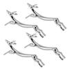 4PCS Cutlery Rest Silver Chopstick Stand Electroplated Polished Zinc Alloy Animal Shape Versatile Holder Rack for Fork