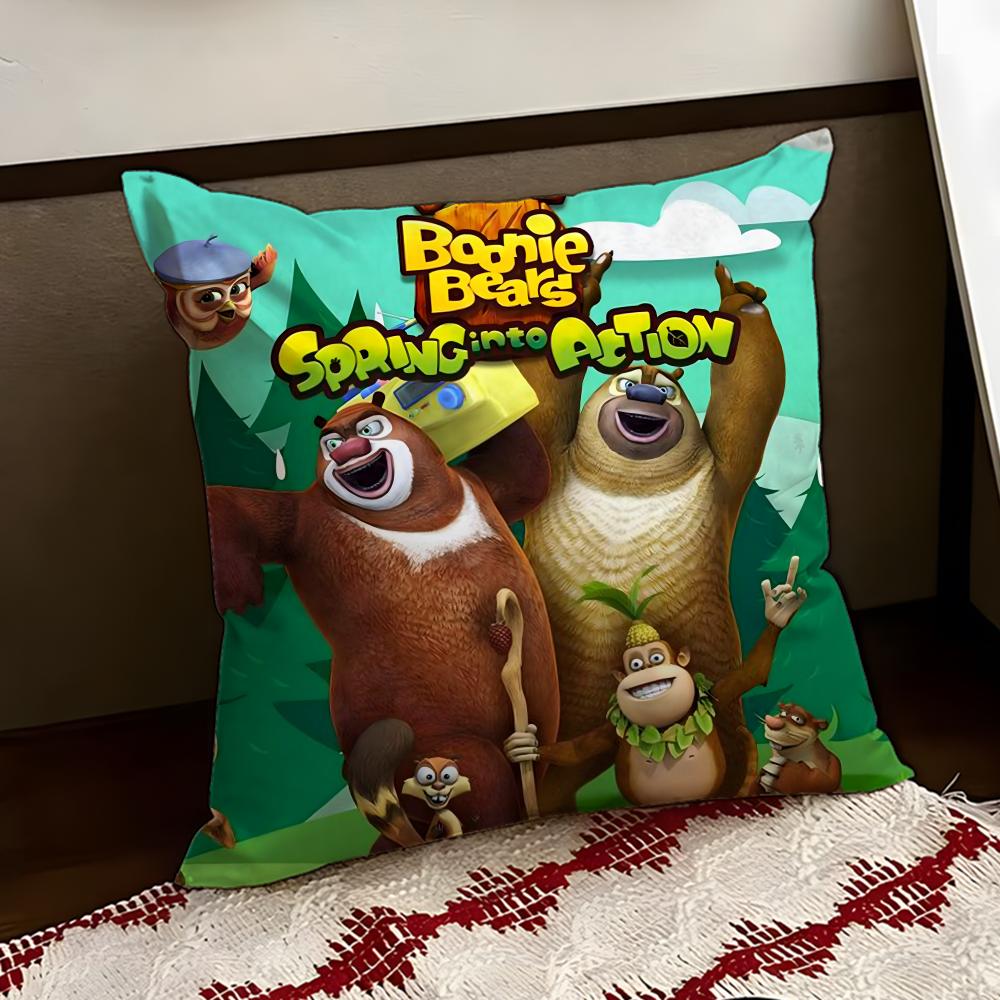 BBoonie BBears Cushion Cover Reversible Soft Durable Pillow Cover Home Car MultiScene Use for Daily Comfort