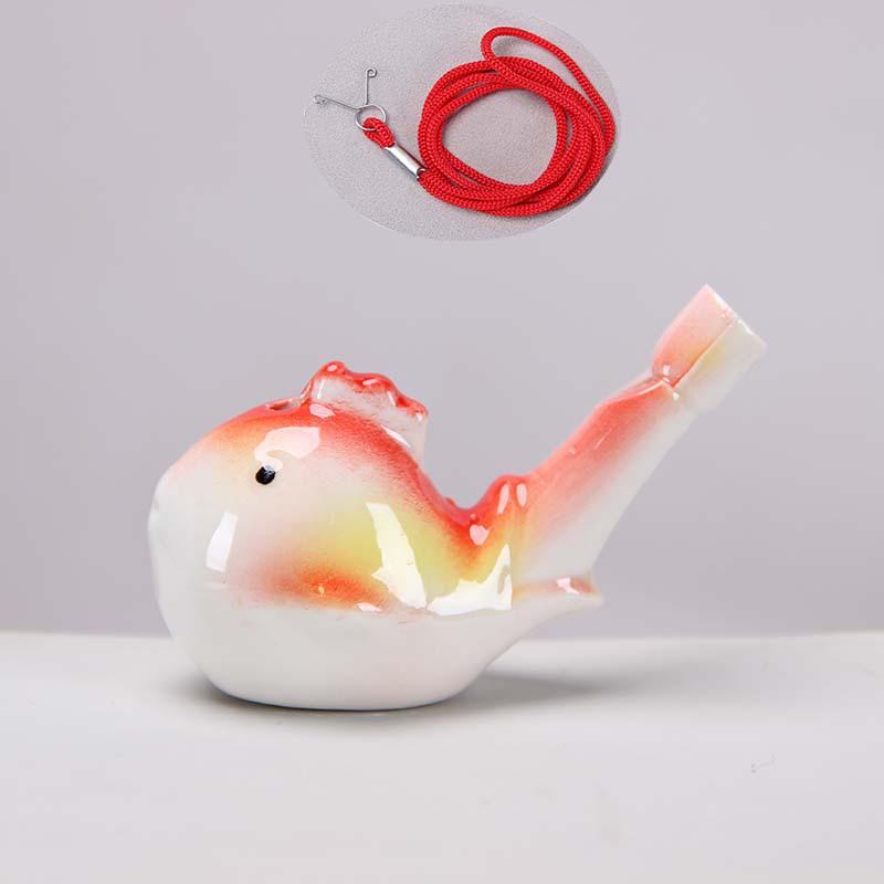 Keramisk Vattenfågel Ocarina Visselpipa - Barns Musikinstrument & Turist Hantverk