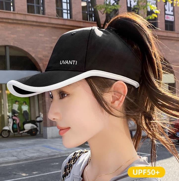 High Ponytail Baseball Cap Women Summer Quick-Drying Sun Protection Anti-Ultraviolet Duckbill Cap Beach Hat