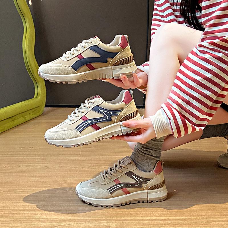 Little White Shoes Women's Spring and Autumn New Female Students' Leisure Sports Versatile Board Shoes Street Shooting Forrest Gump Shoes