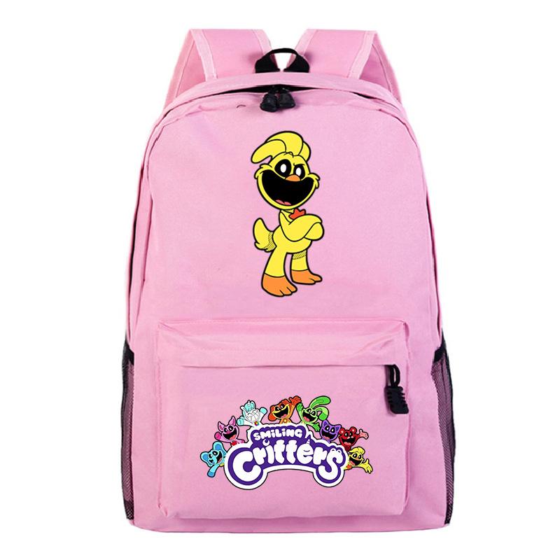 Cartoon Printed Children'S Backpack, Animation Schoolbag, Male And Female Primary And Secondary School Students Outdoor Travel Backpack