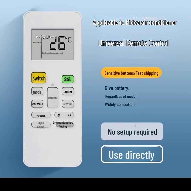 Universal Air Conditioner Remote Control for Gree, Midea, Hualing, Haier, Handian, Chigo, and More Major Brands