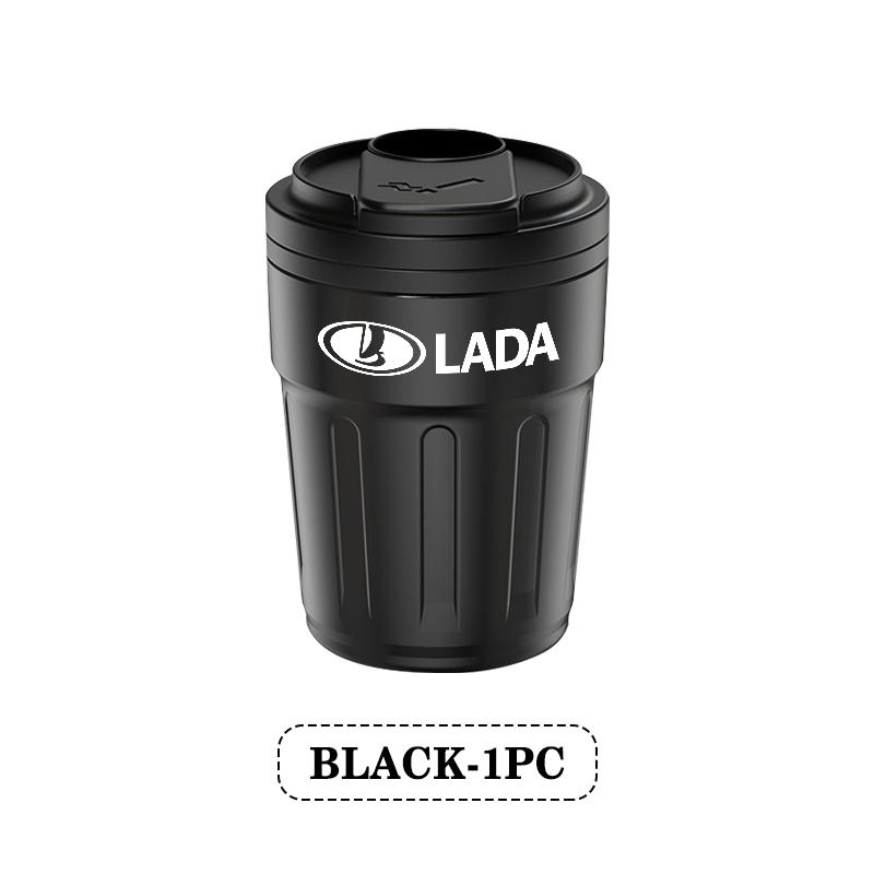 Car Ashtray Creative Coffee Cup With Lid LED Light Garbage Storage Container For Lada Niva Priora 4x4 Urban Vesta Granta Riva PP28