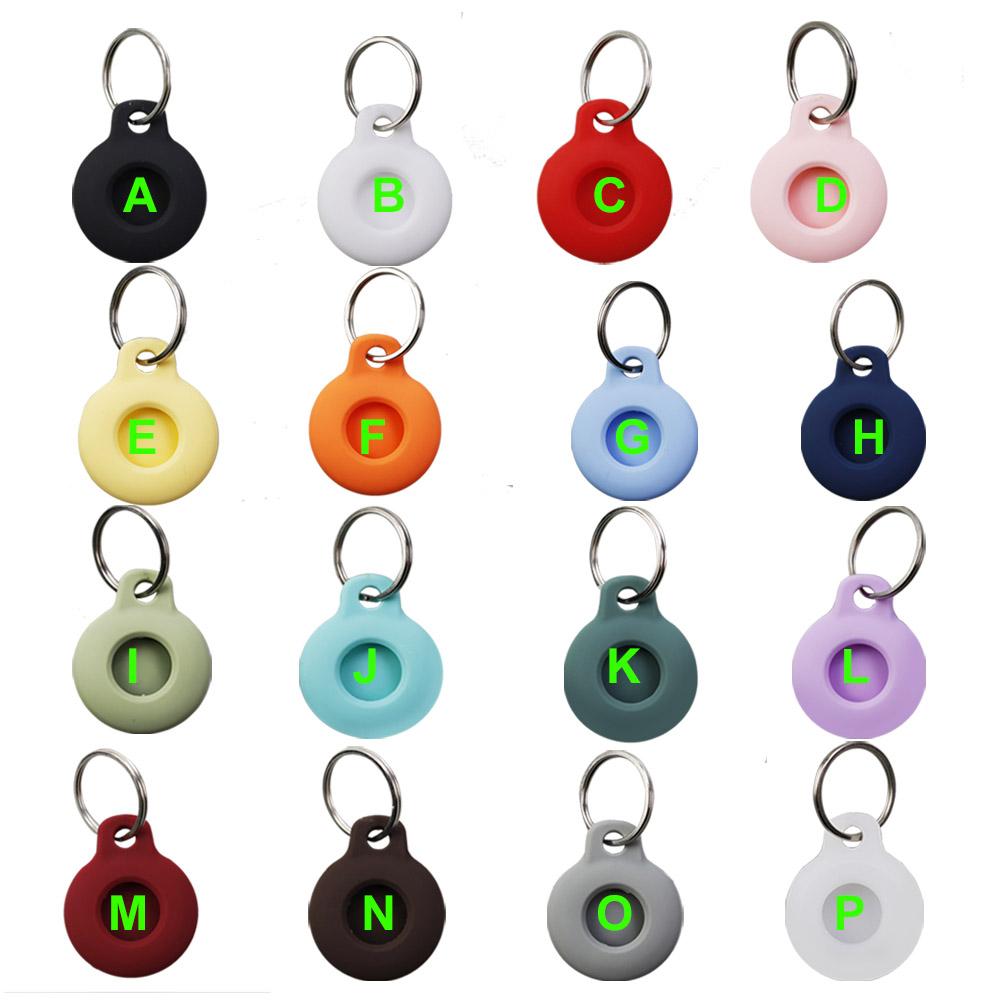 1PC Silicone For AirTags Tracker Locator Protective Case with Keychain Anti-lost Device Sleeve Smart Accesso ProtectsIm Pacting