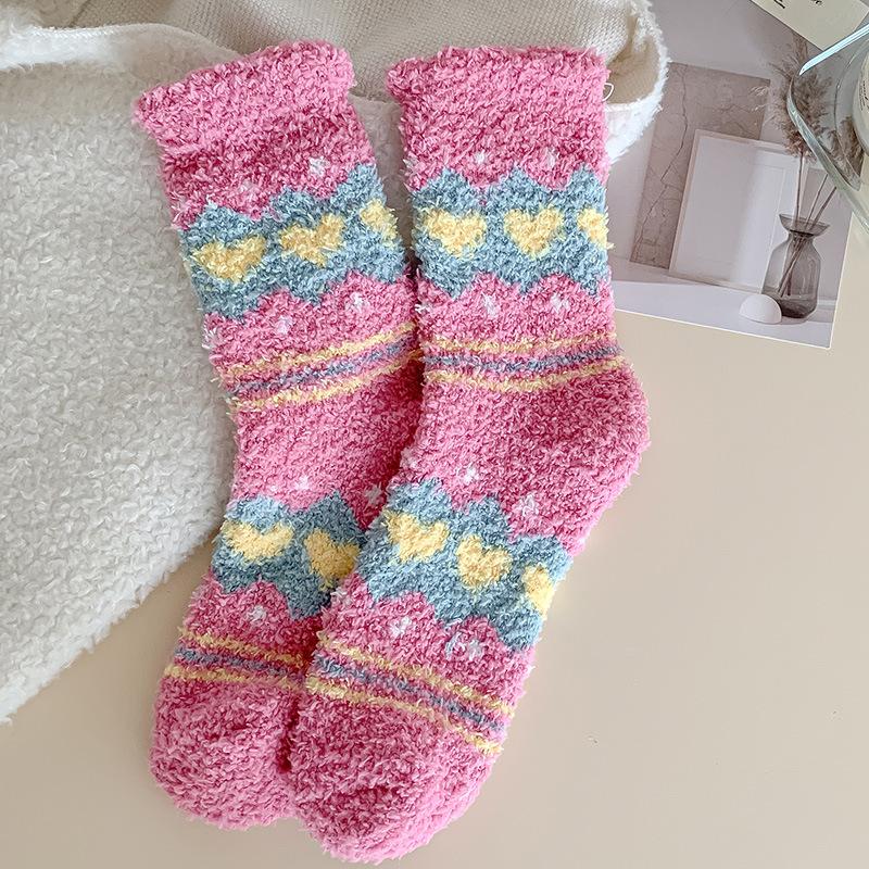 Thick Socks for Women In Autumn and Winter, Coral Fleece, Long Winter Socks, Plush Warmth, Home Fleece, Love for Sleeping, Floor Socks