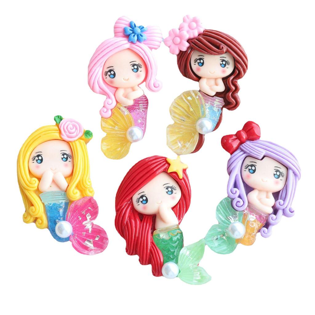 Mermaid Pearl Shell Sequin Doll DIY Fridge Magnet & Jewelry Storage Box