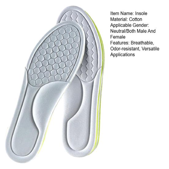 Orthopedic Insoles Sweat-Absorbing Deodorizing Insoles Breathable Mesh Shoe Inserts for Sports Work Daily Wear