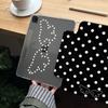 Capa Minimalista de Asas com Bolinhas para iPad Mini 6/7 8.3 Polegadas Air 10/11 10.2 10.9 11 12.9 Pro Com Compartimento para Caneta Tampa Lateral com Encaixe