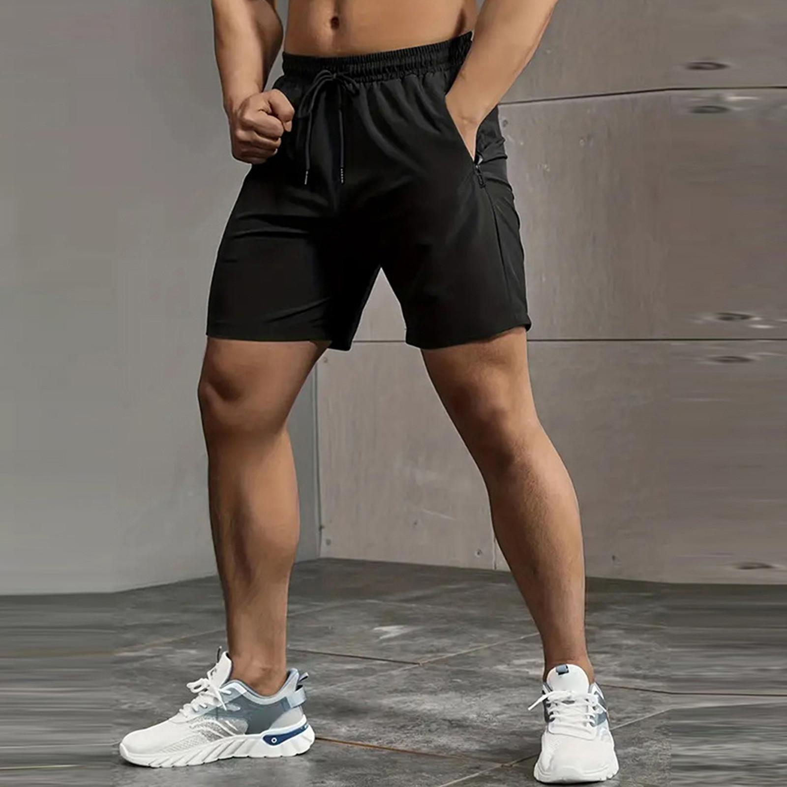 

Мужские шорты Молодежные шорты для активного отдыха Повседневные шорты Мужские свободные быстросохнущие спортивные шорты L чёрный