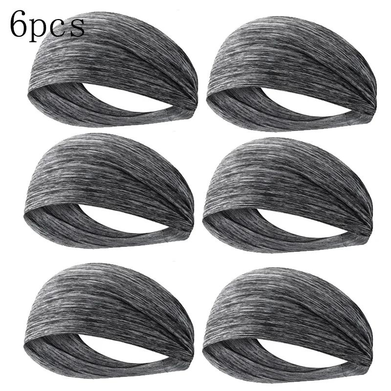 1-8PC sweatband for men women elastic sport hairbands head band yoga headbands headwear headwrap sports workout hair accessories