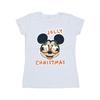 Disney Womens/Ladies Mickey Mouse Jolly Christmas Glasses Cotton T-Shirt
