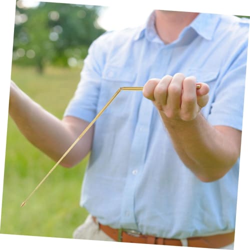 TOYMYTOY Shunron Ruler, Portable Dowsing Rod, Foldable, for Everyday Use, Heavy-Duty Water Divination Pole, Brass, Golden