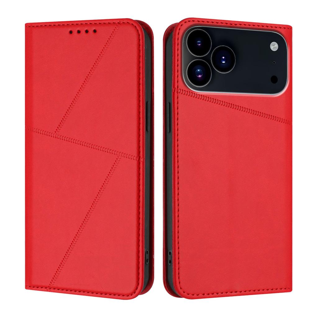 For iPhone 17 Pro Max Wallet Case Magnetic Closure Leather Flip Phone Cover with Stand