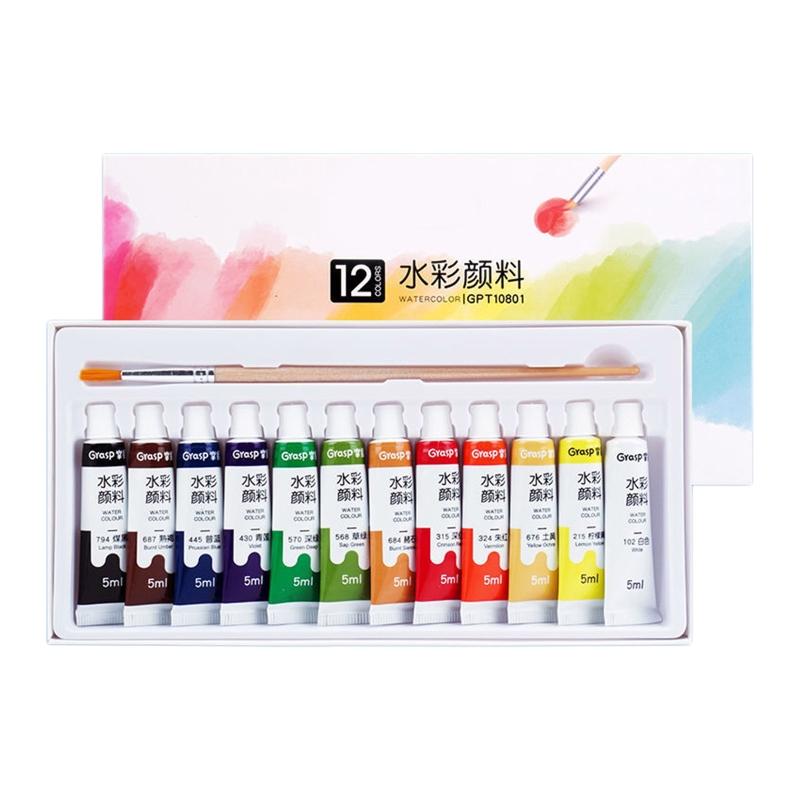 Gouache Paint Set Watercolor Tubes (0.17 Oz, 5 Ml) Rich Pigments Non Fading Washable Paints for Artist Hobby Painters