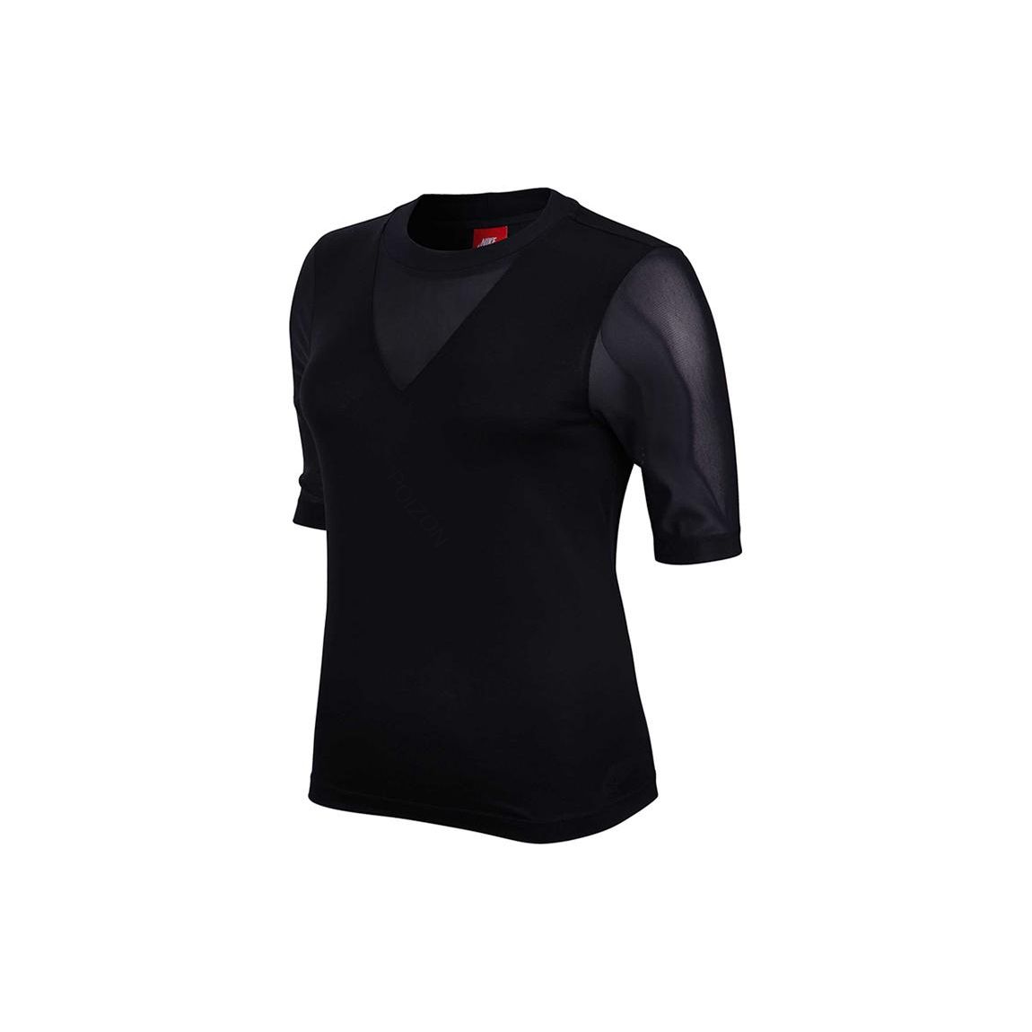Nike Casual Sport Rundhals-Pullover Kurzarm-T-Shirt Damen Tops Schwarz 829756-010 M black