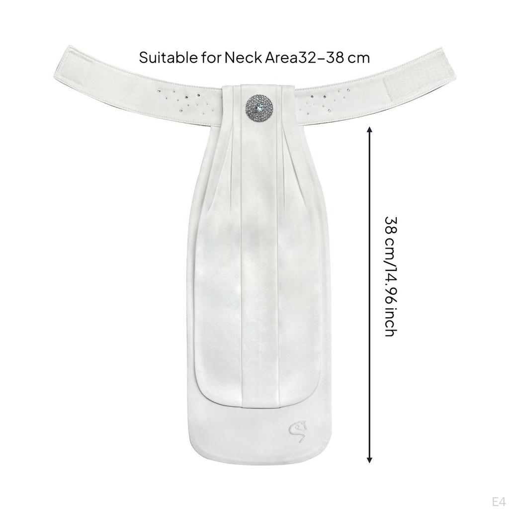 Perforated Equestrian Stock Tie Formal with Pleated Panel Soft