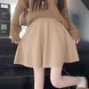 Korean Style Pleated Knit Skirt: Women's Autumn New High-Waist Hip-Covering Fashionable Versatile Solid Color Knit Short Skirt