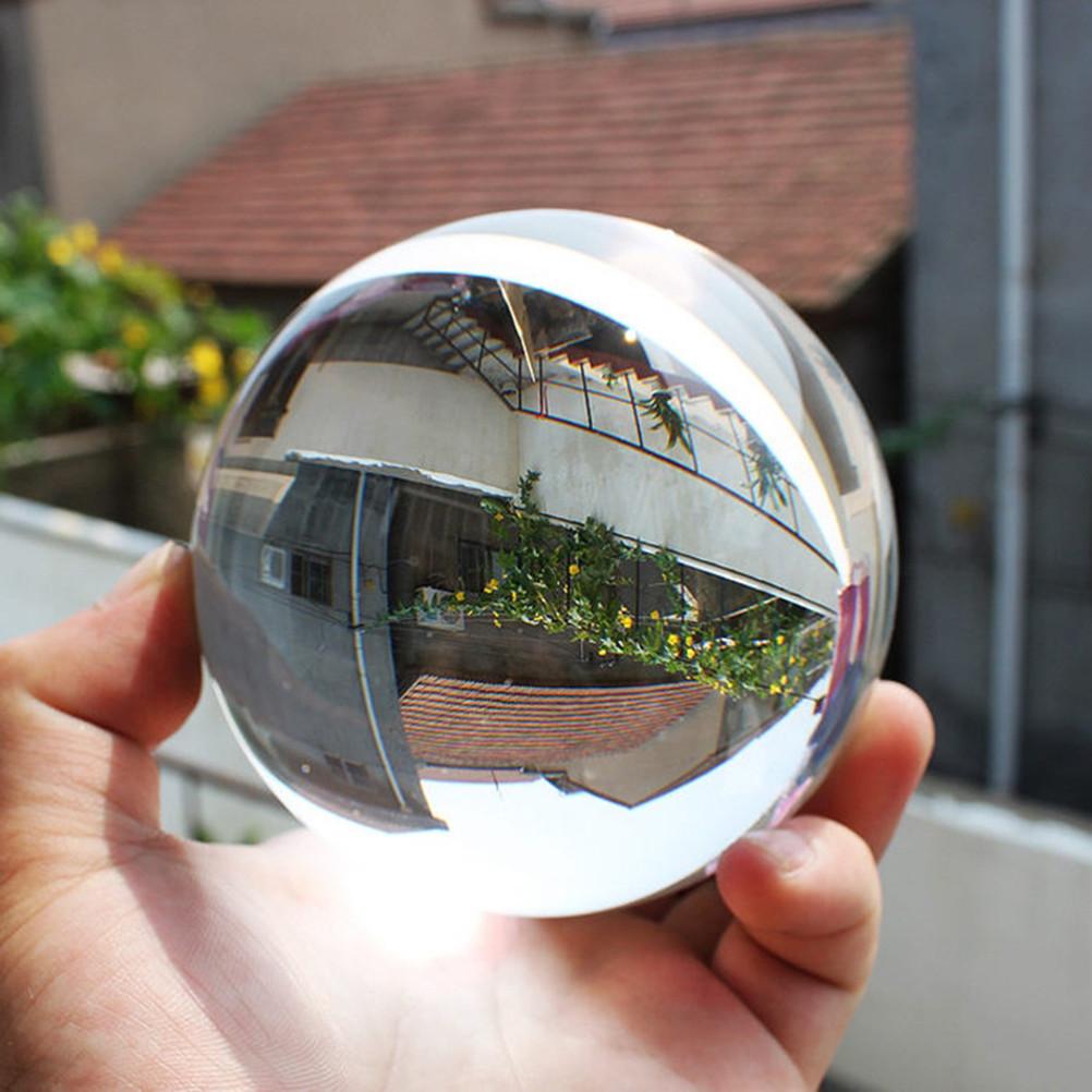 4Cm Crystal Ball Glass Sphere for Photography Prop and Meditation Display, Clear Solid Sphere with No Bubbles Or Scratches,