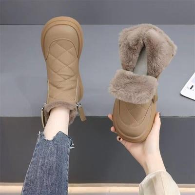 Popular Snow Boots Women's Winter 2024 New Velvet Thickened Northeast Large Cotton Shoes Non-slip Warm Short Boots