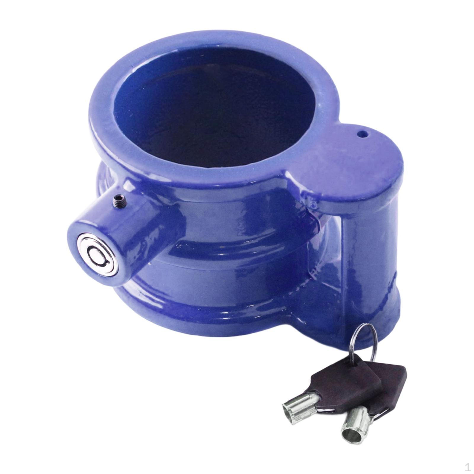 

Замок сцепного устройства для прицепа RV, противоугонный, металлический, для тяжелых условий эксплуатации, с 2 ключами синий