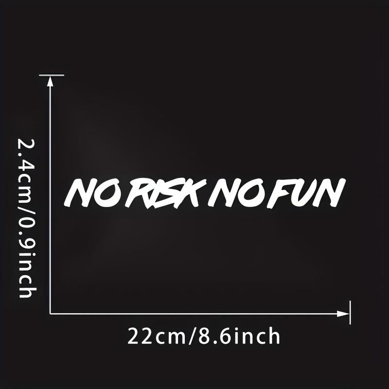 Car Decal Sticker - 22cm x 2.4cm (8.7"x0.9") Self-Adhesive Vinyl Automotive Exterior Decoration with Bold Alphabet Design, Semi-Matte Finish