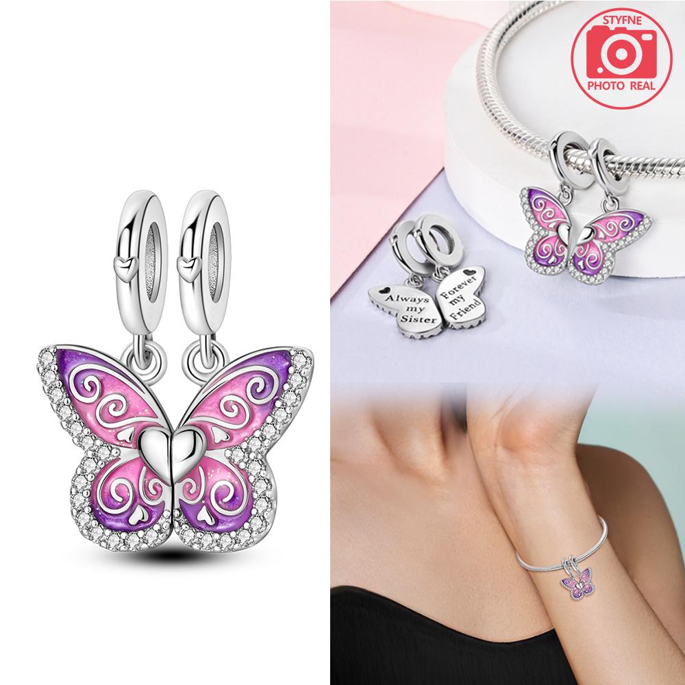 Charms Plata Copper Colors Pink And Purple Pendant Copper Colors For Charms Copper Colors Original Bracelet For Jewelry Making