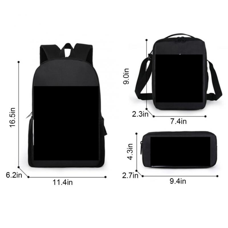 Rucksack Reiselaptoptasche 3-teiliges Set Schultasche, Federmäppchen, Rucksack